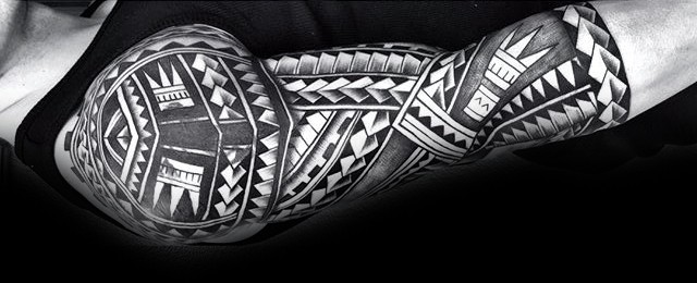 Polynesian Half Sleeve Tattoo Designs For Men