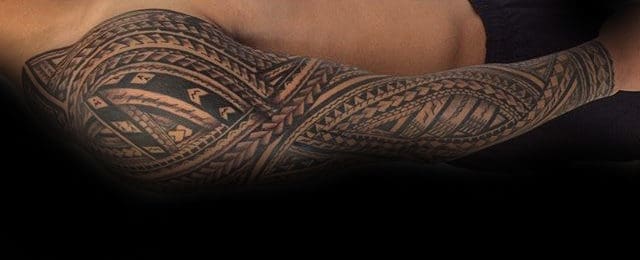 Polynesian Sleeve Tattoo Designs For Men