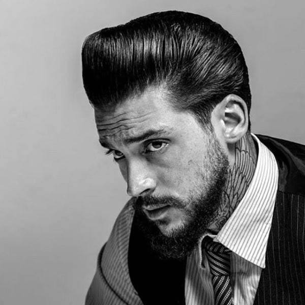Pompadour Greaser Male Rockabilly Hair Cut