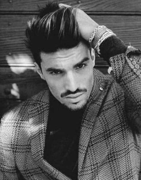 Pompadour Medium Mens Haircut Thick Hair