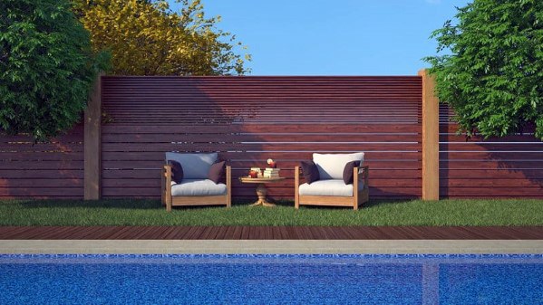 wooden privacy fence