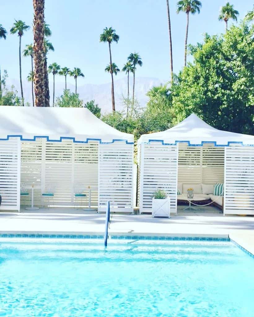 large pool dual pergolas