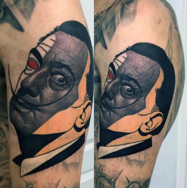 Pop Art Mens Upper Arm Tattoo Designs