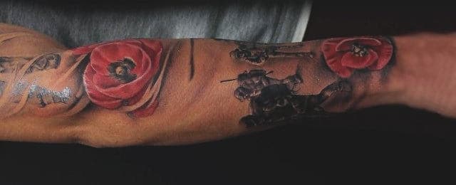 Poppy Tattoo Designs For Men