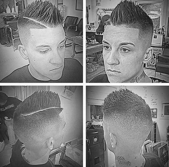 Popular Faux Hawk Taper Fade Haircut For Males