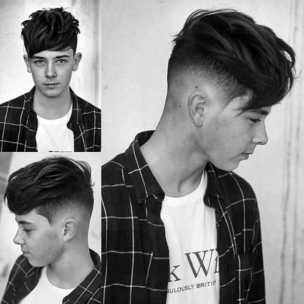 Popular Medium To Long Mens Skin Fade Haircut Wavy