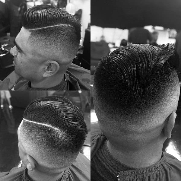 Popular Mens Comb Over With Fade Haircut Look