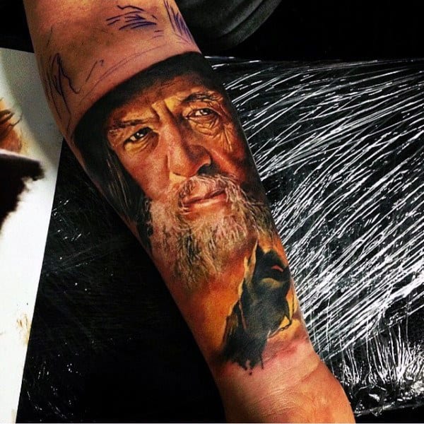 Portrait Modern Male Arm Tattoos