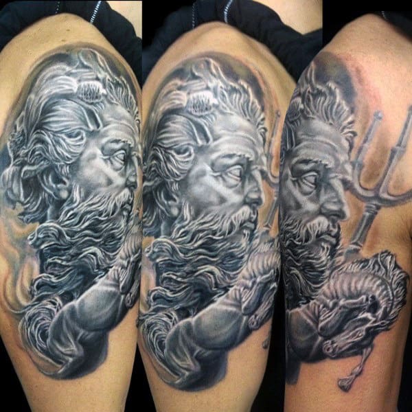 Poseidon Mythology Male Tattoos