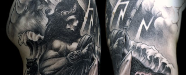 Poseidon Tattoo Designs For Men