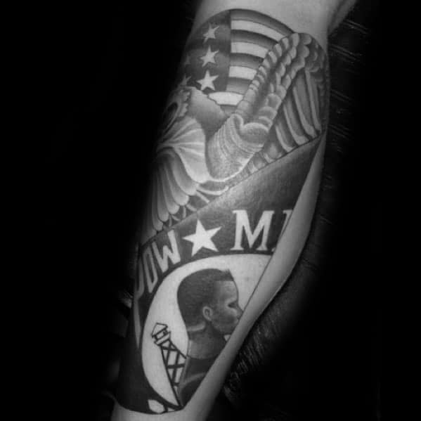 Pow Mia Tattoos For Gentlemen