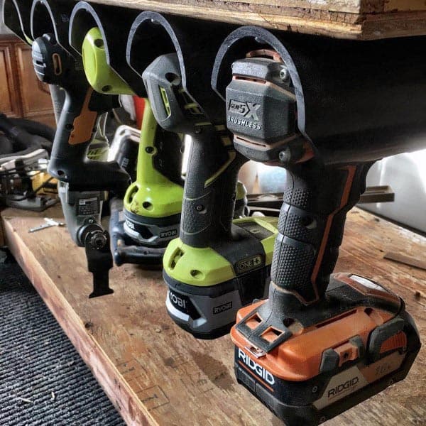 Power Drill Holder Tool Storage Ideas