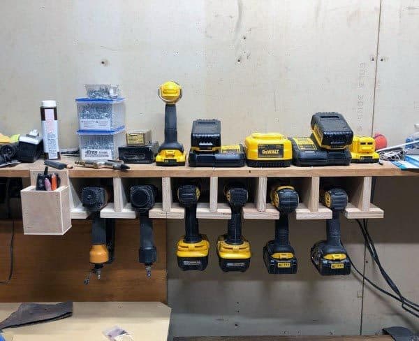 Power Drills Tool Storage Ideas With Charging Station