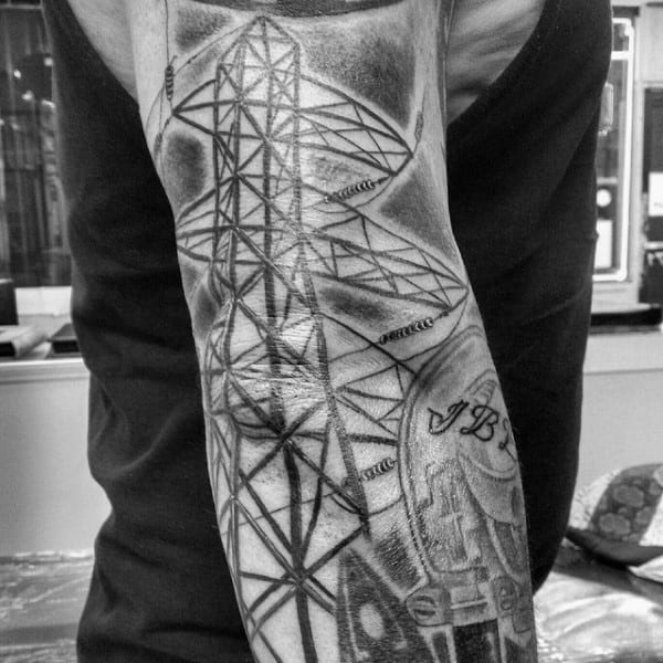 Power Line Lineman Full Sleeve Tattoos