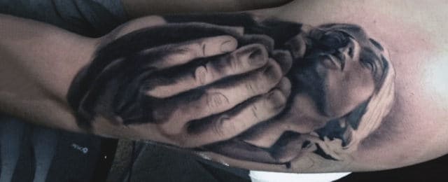 Praying Hands Tattoo Designs For Men