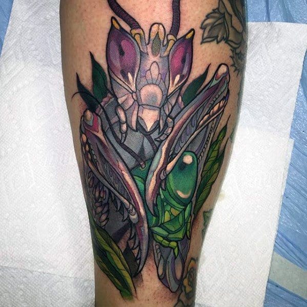 Praying Mantis Male Tattoo Designs