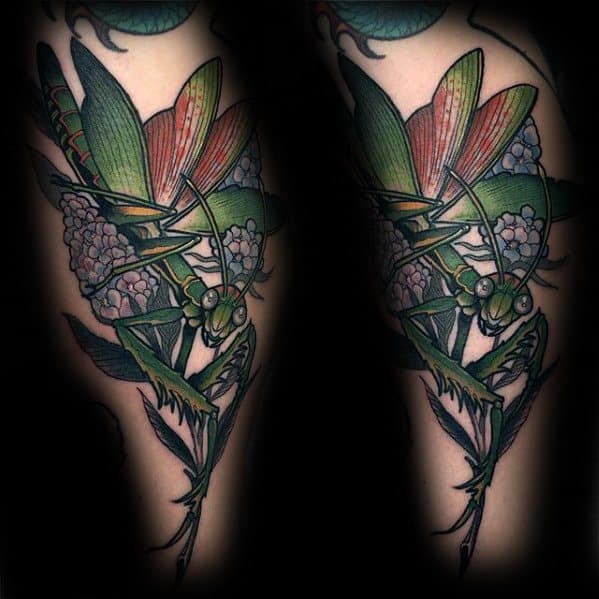 Praying Mantis Tattoo Designs For Guys