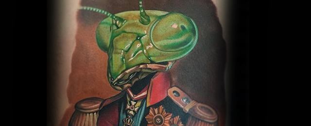 Praying Mantis Tattoo Designs For Men
