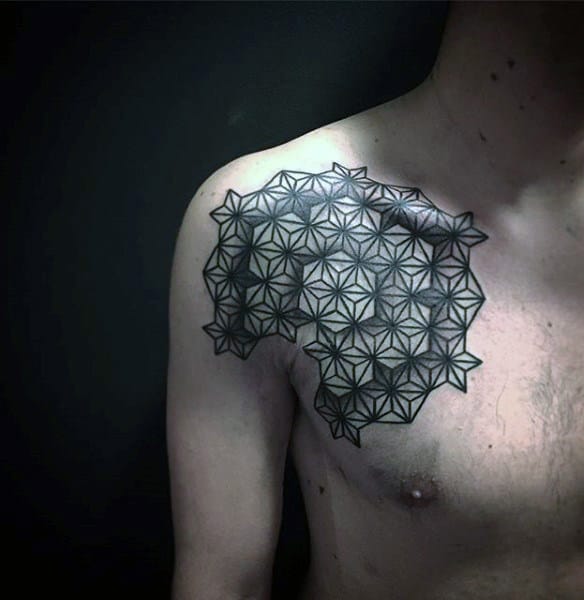 Pretty Pattern Tattoo Mens Chest