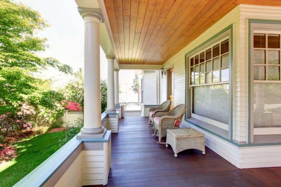 privacy porch railing wood deck