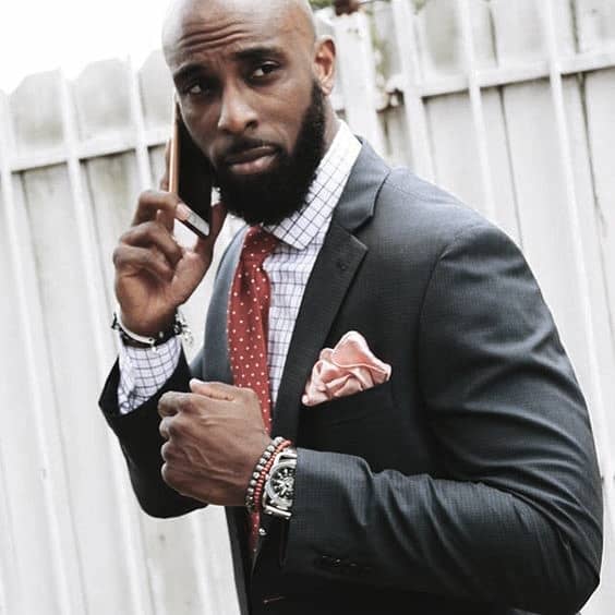 Professional Beard Styles With Bald Hairstyle For Black Gentlemen