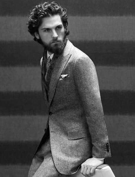 Professional Long And Curly Mens Hairstyles