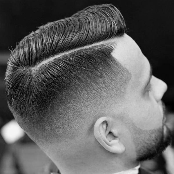 Professional Modern Comb Over For Males With Side Fade