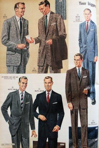 Professional Suit Fashion 1950s Mens Catalogs
