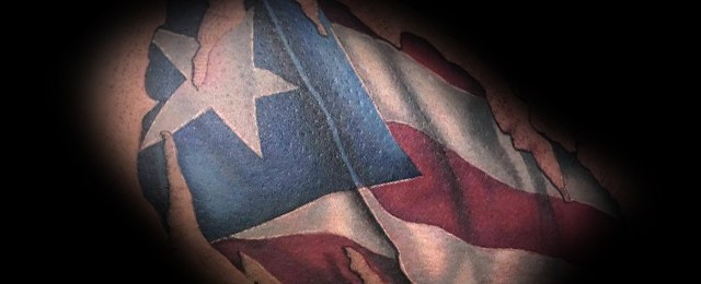 Puerto Rican Flag Tattoo Ideas For Men