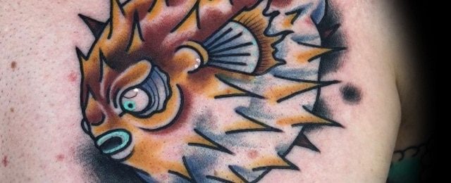 Pufferfish Tattoo Ideas For Men Tetraodontidae Blowfish Designs