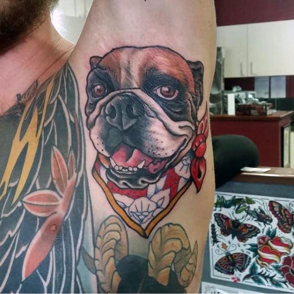Pug Tattoo Guys Armpits
