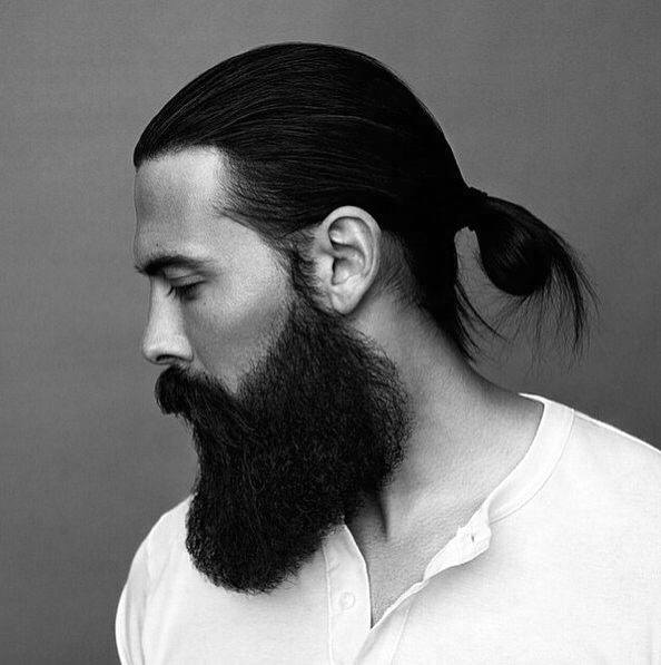 Pulled Back Samurai Long Haircut For Males