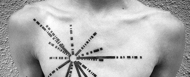 Pulsar Map Tattoo Designs For Men