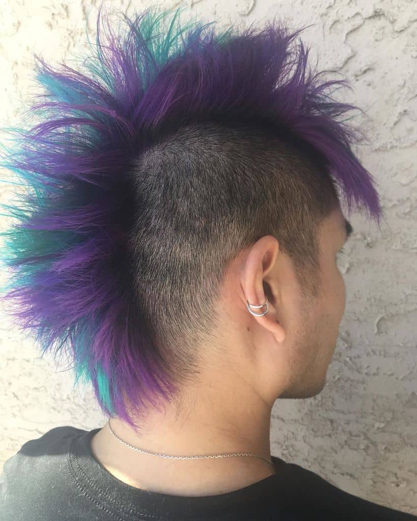 Purple Cool Spiky Hair Cut