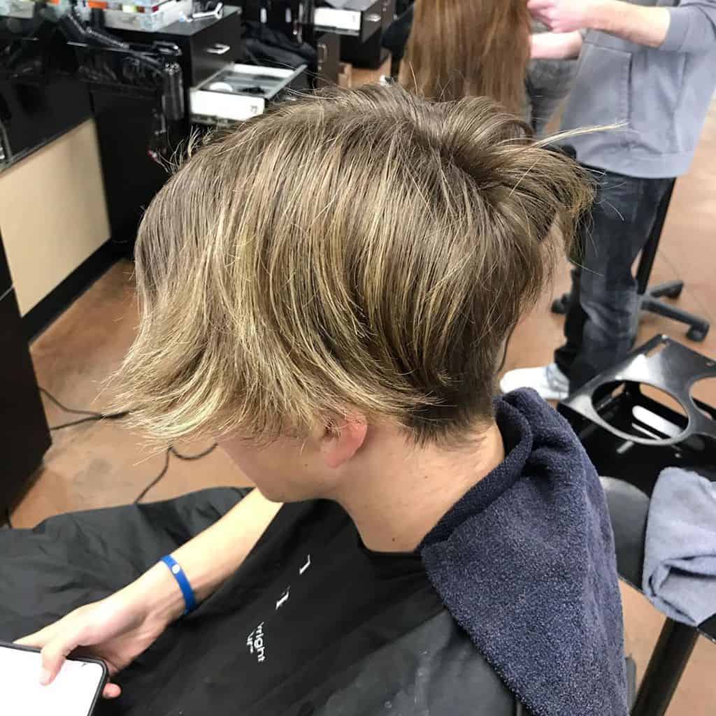 Purple Highlight Hairstyle