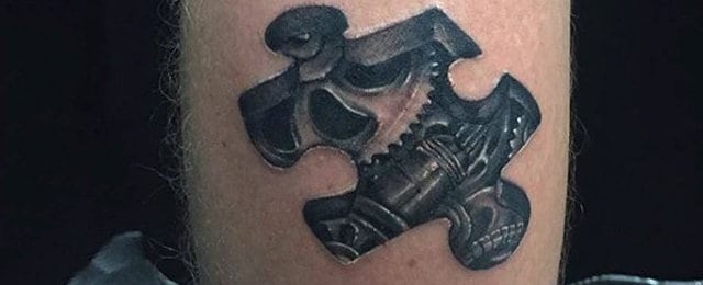 Puzzle Piece Tattoo Designs For Men