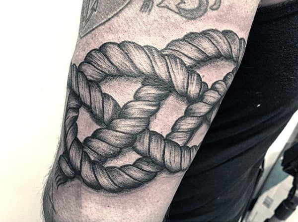 Quarter Sleeve Guys Knot Tattoos