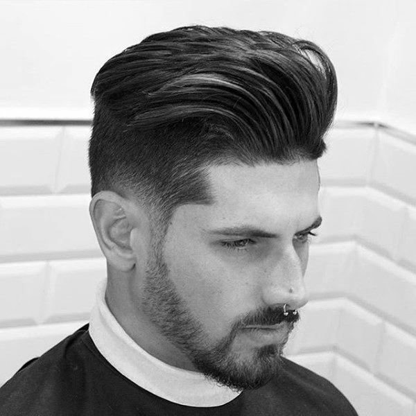 Quiff With Taper Fade Mens Hair Styles Medium Length