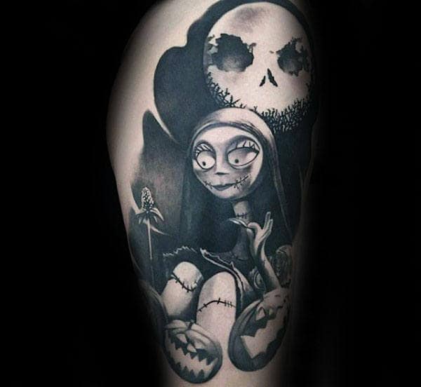 Rag Doll Sally Guys Night Before Christmas Upper Arm Tattoos