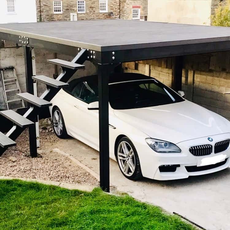 raised deck carport bmw