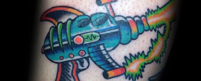 Ray Gun Tattoo Ideas For Men