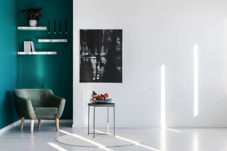 modern minimal reading nook