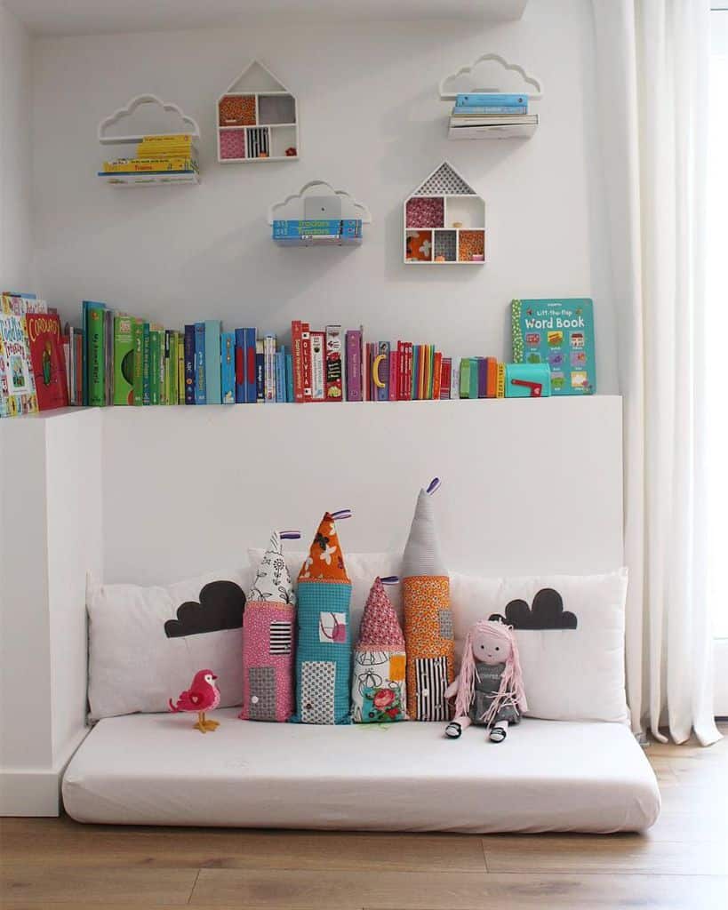 fun reading nook with small sofa