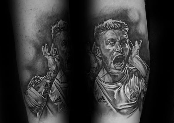 Real Madrid Tattoo Designs For Guys Leg