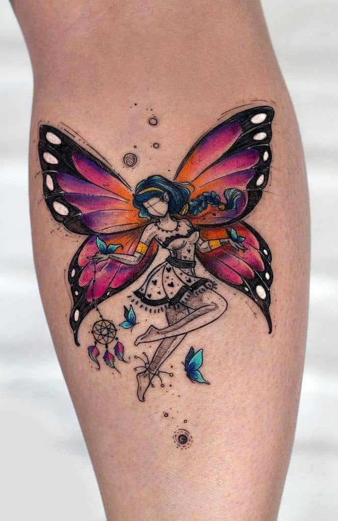 Real Work Art Magical Fairy Tattoo
