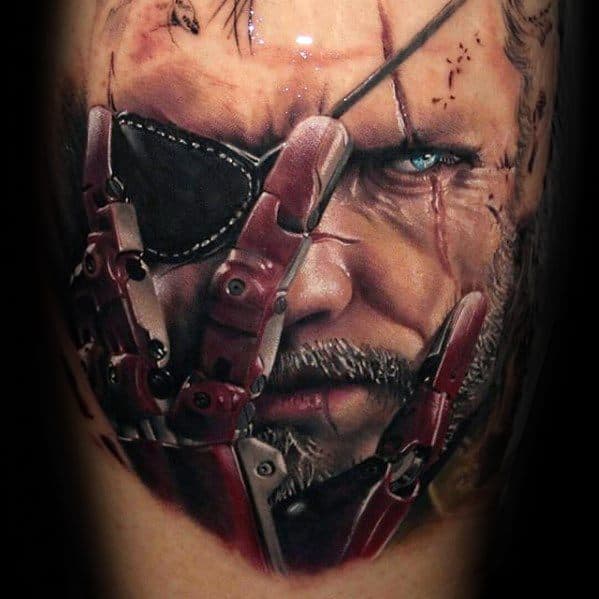 Realistic 3d Arm Metal Gear Guys Tattoo Ideas