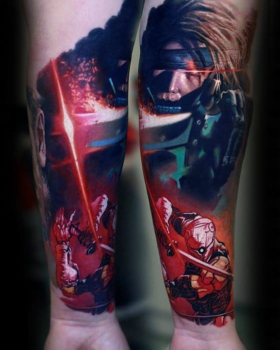 Realistic 3d Inner Forearm Cool Metal Gear Tattoo Design Ideas For Male