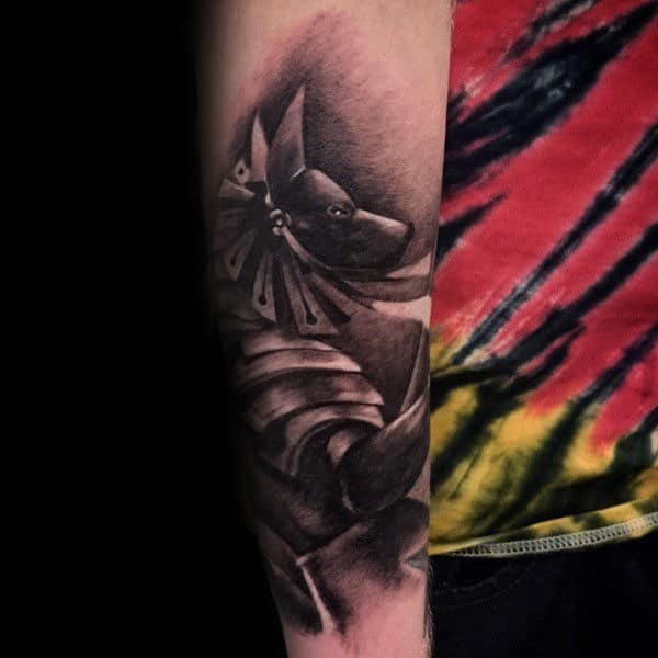 Realistic Anubis Forearm Tattoo On Gentleman