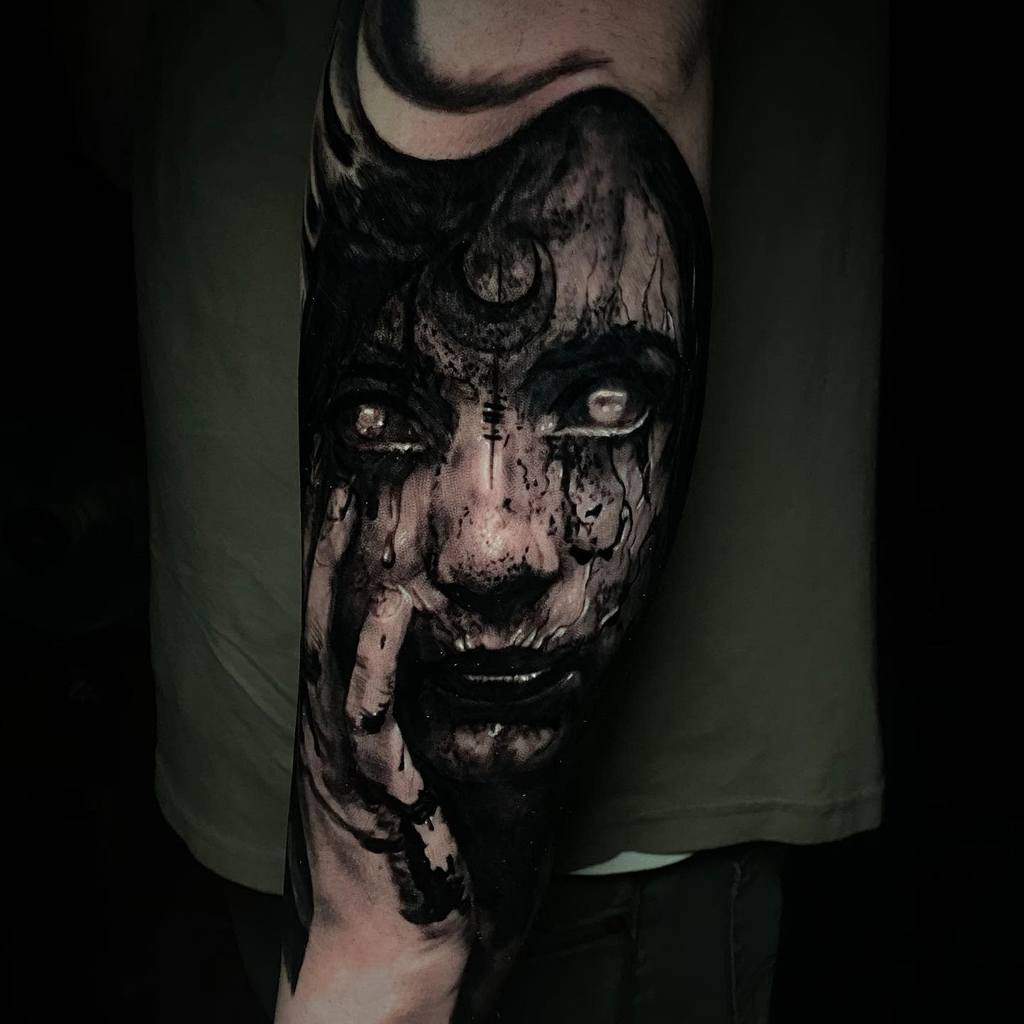 realistic black arm tattoo josecarlos.tattoos