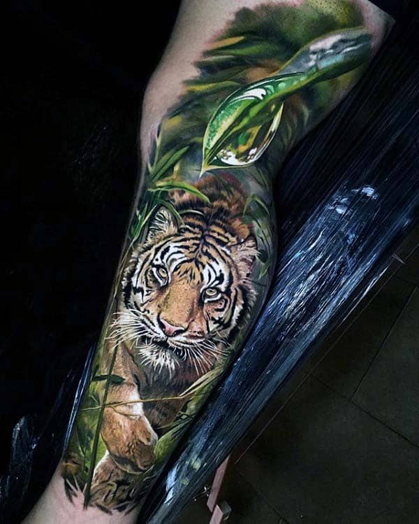Realistic Extreme Full Leg Sleeve Mens 3d Tattoo Designs